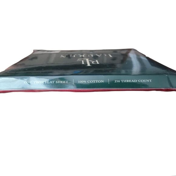 Vintage Ralph Lauren Home Solid Barn Red Twin Flat Sheet 250 Thread Count NOS - Picture 3 of 3